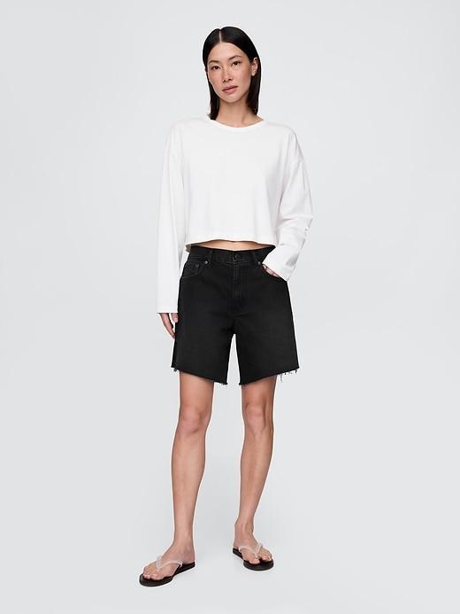 8" Mid Rise '90s Loose Denim Bermuda Shorts Product Image