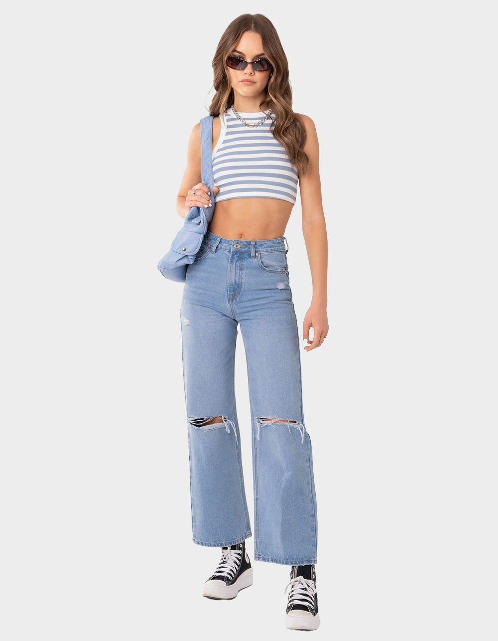 EDIKTED Lori High Rise Wide Leg Jeans Product Image