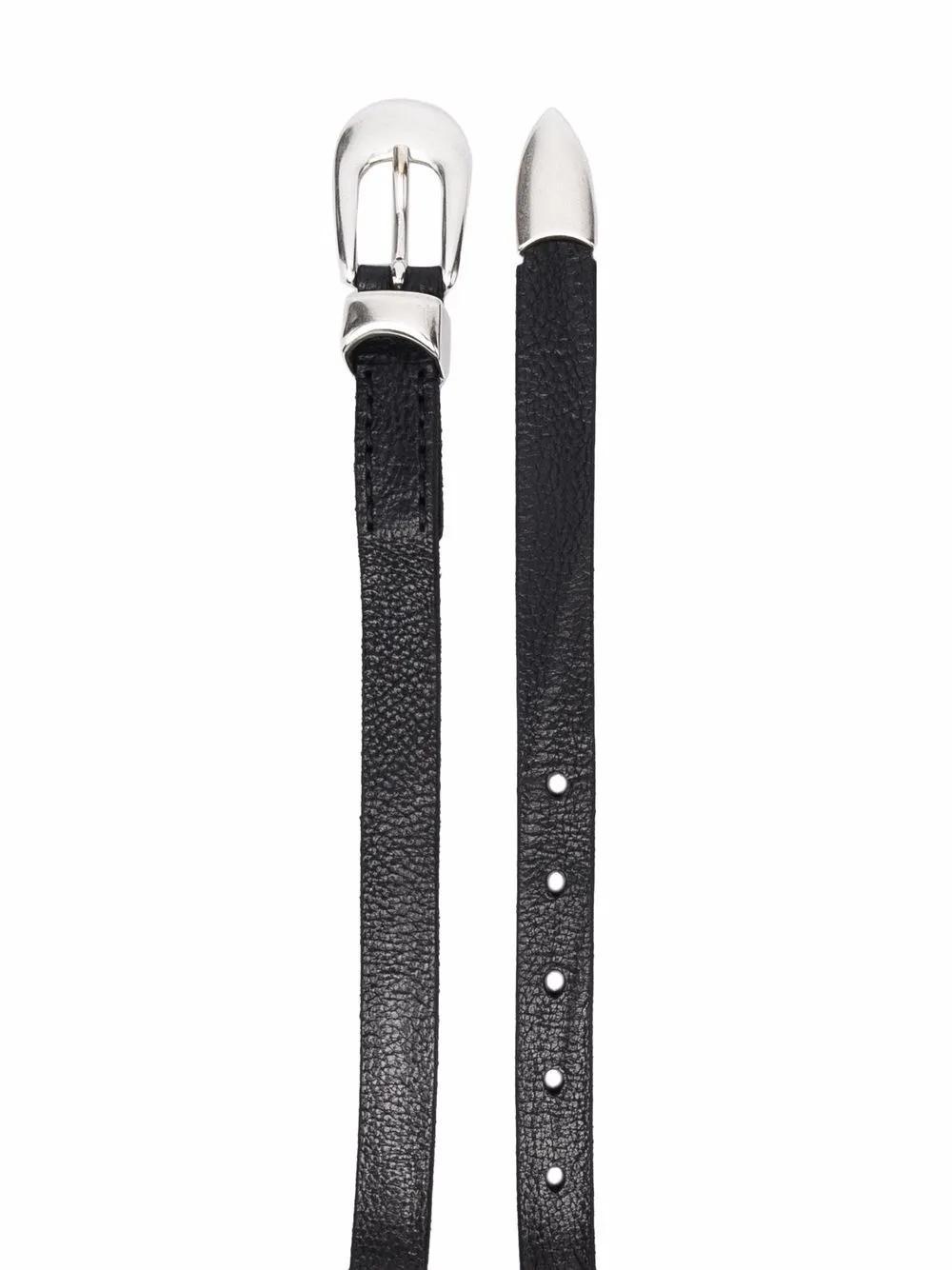 pin-buckle leather belt Product Image