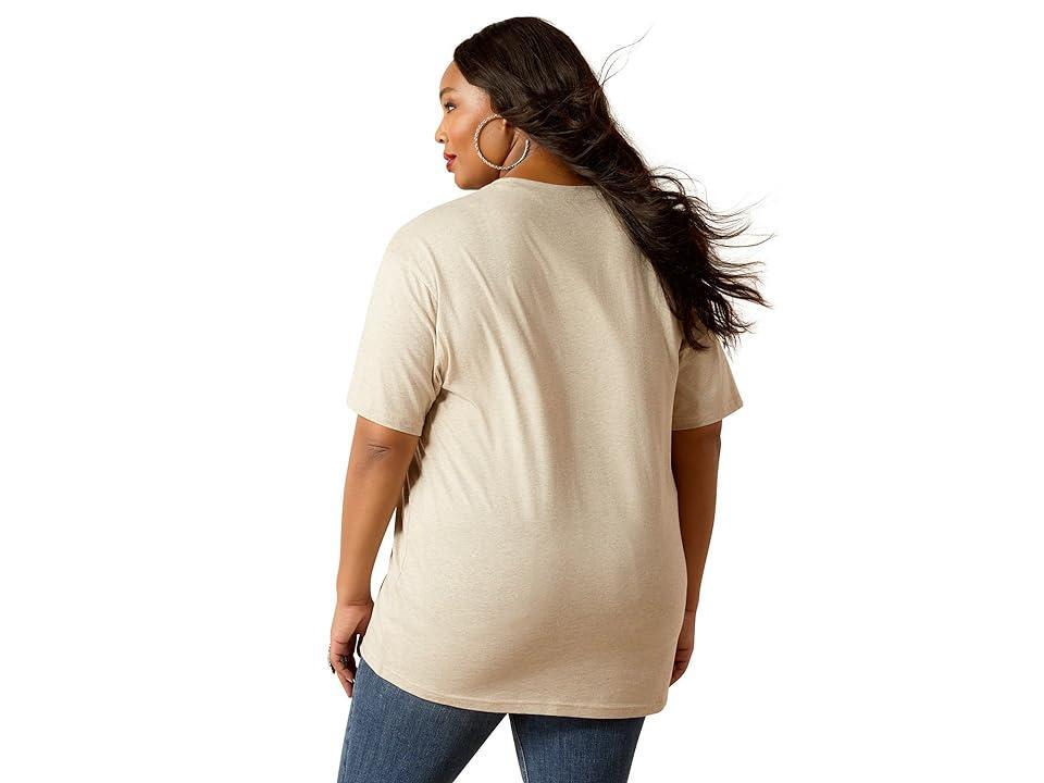 Ariat Thrills N Spills T-Shirt (Oatmeal Heather) Women's Clothing Product Image