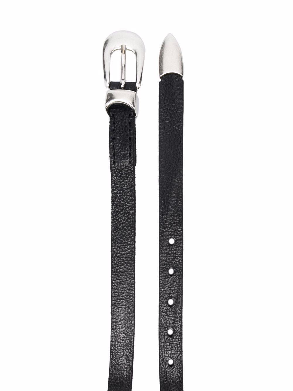 pin-buckle leather belt Product Image