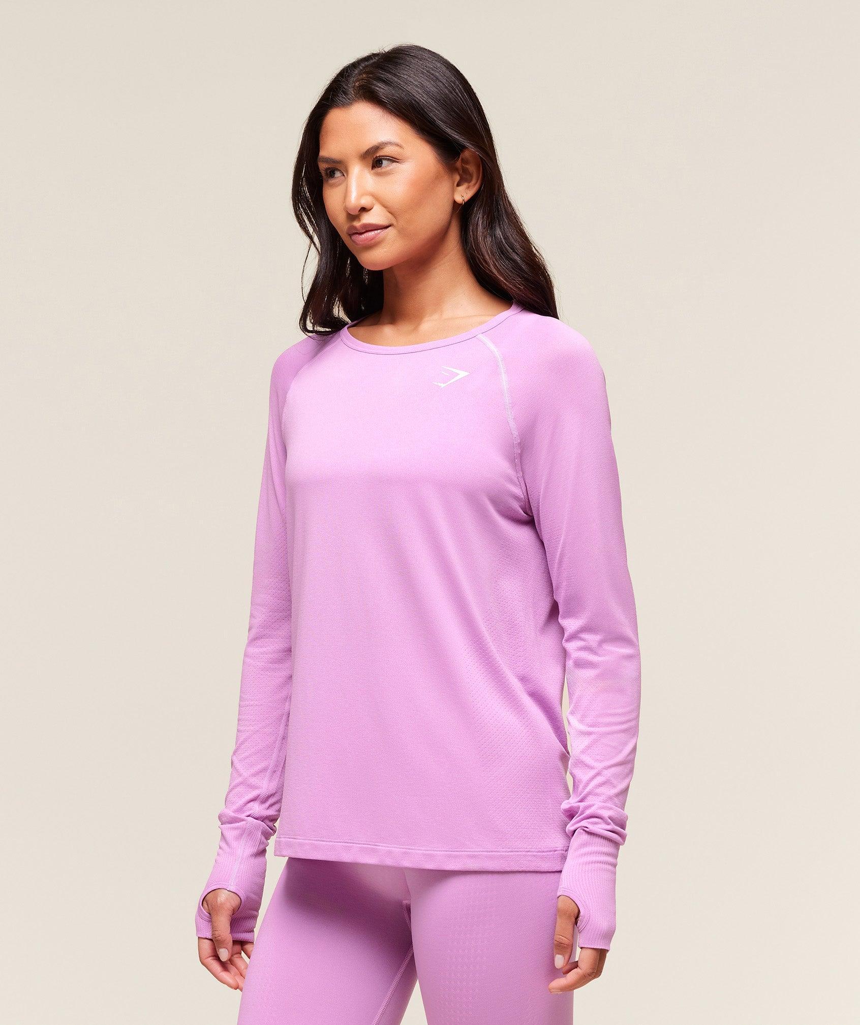 Gymshark Vital Light Long Sleeve Top - Sour Pink Marl Female Product Image