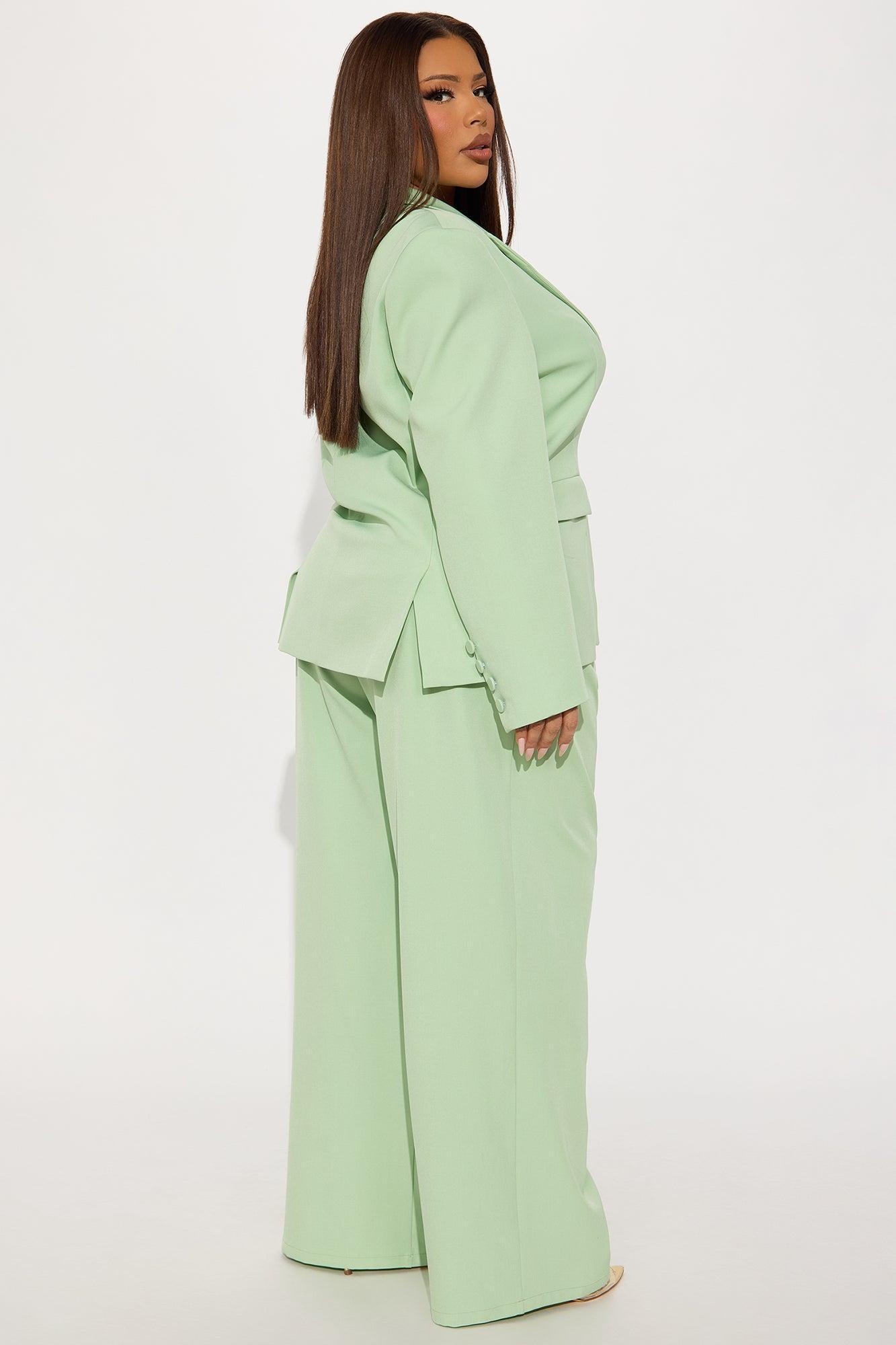 Power Suit Icon Pant Set - Sage Product Image