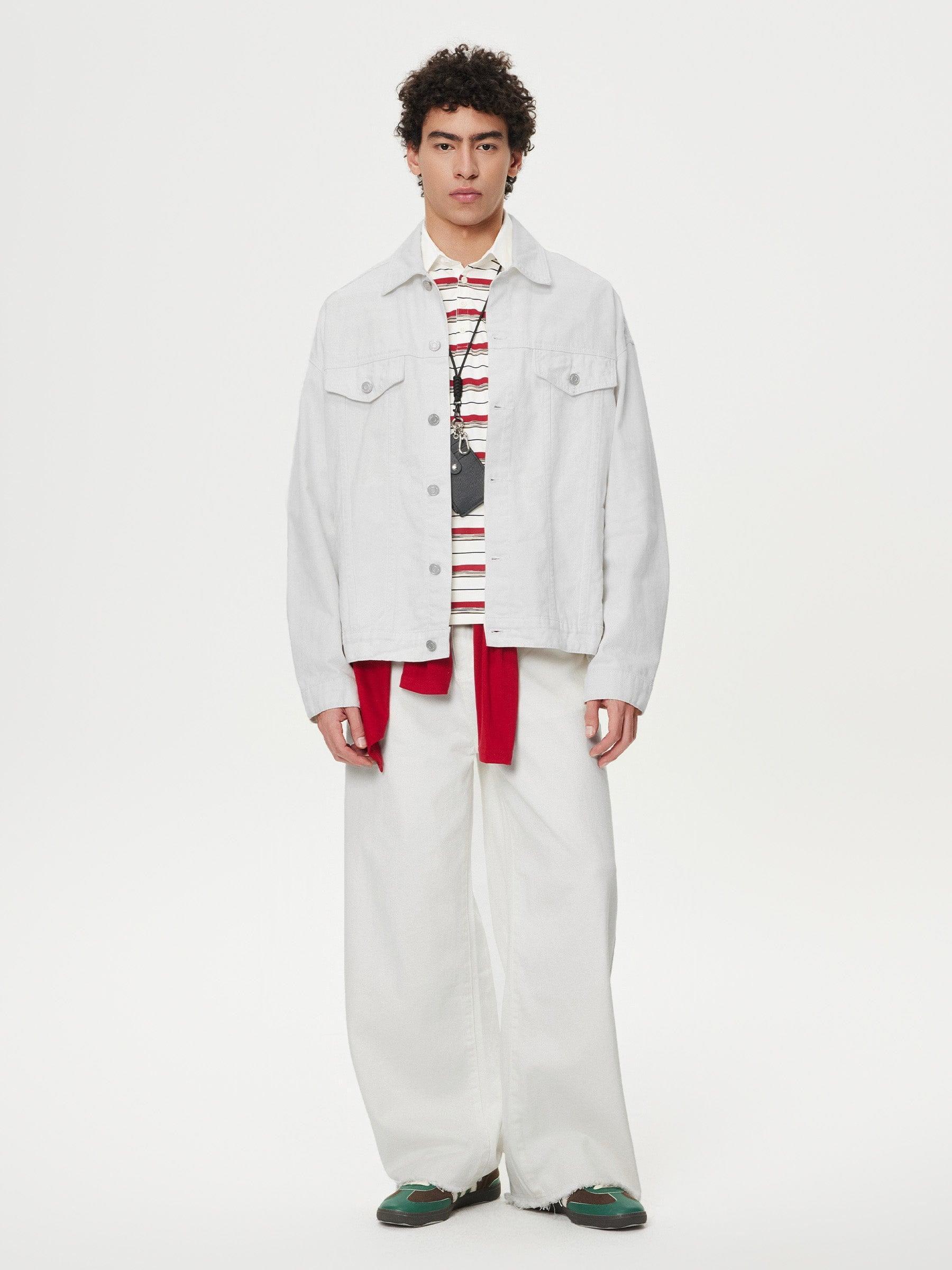 Aelfric Eden Vintage White Denim Jacket Product Image