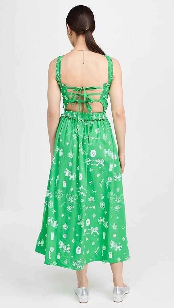 Damson Madder Keira Shirred Midi Dress | Shopbop Product Image