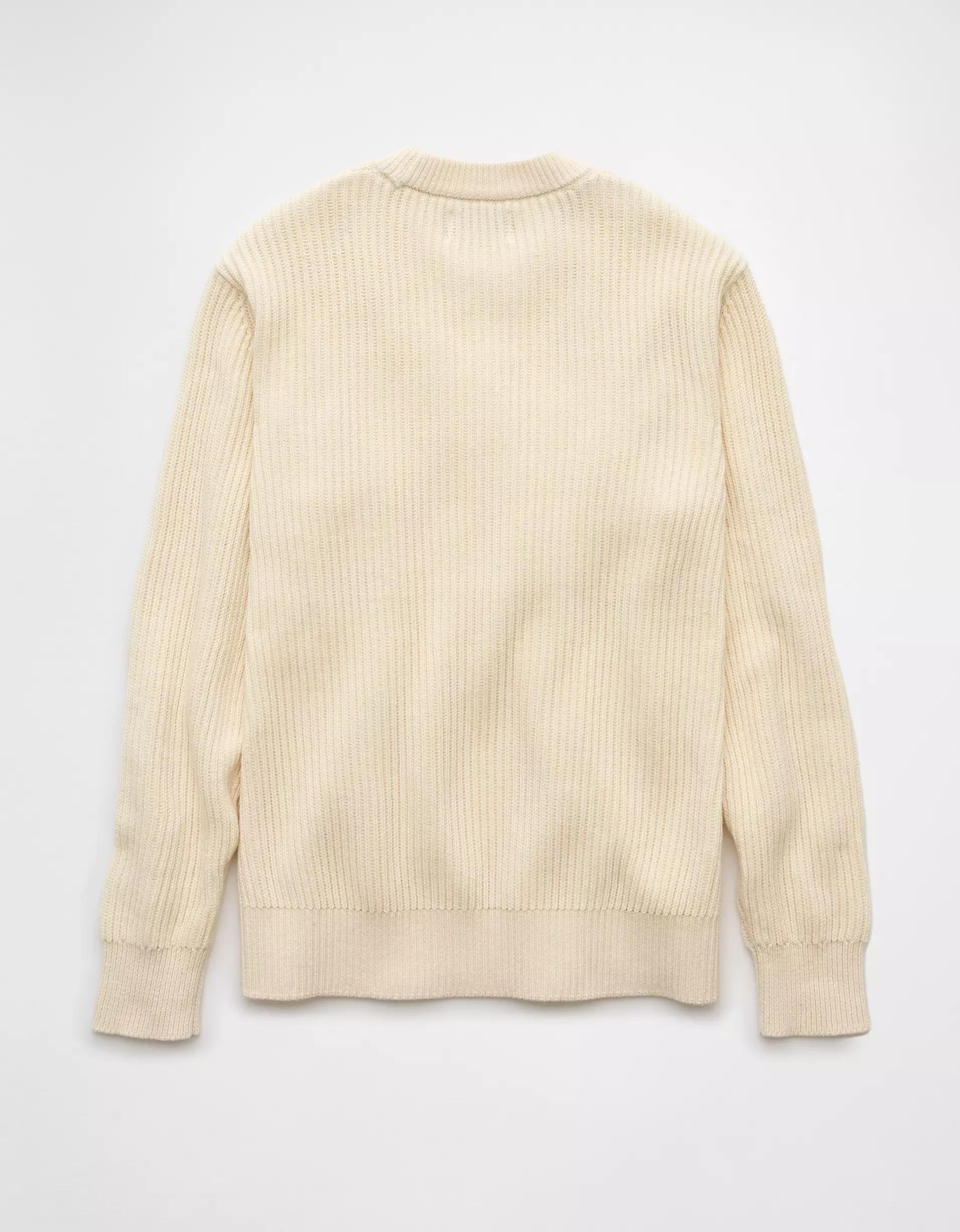 AE Shaker Stitch Crew Neck Sweater Product Image