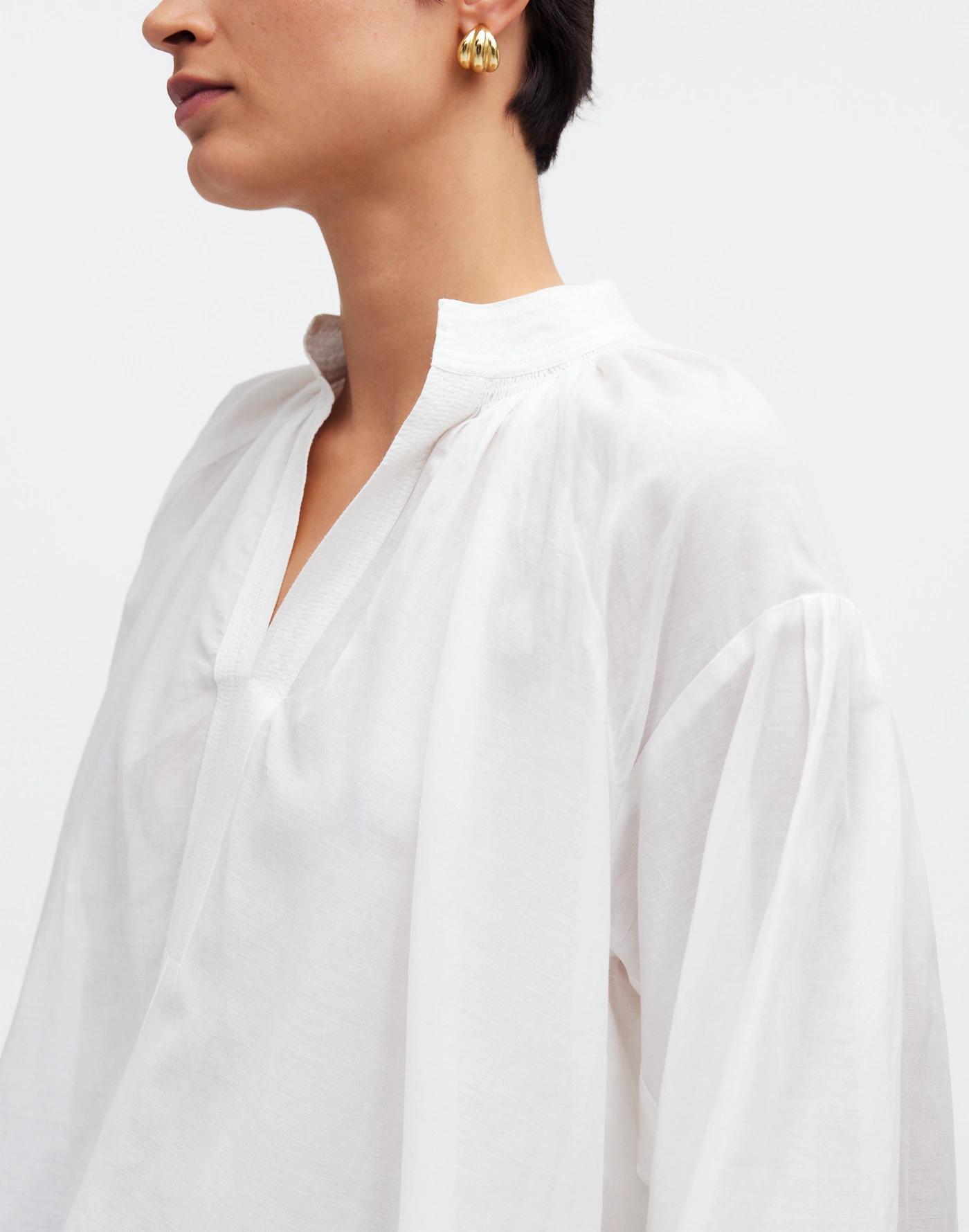 Shirred Long-Sleeve Top Product Image