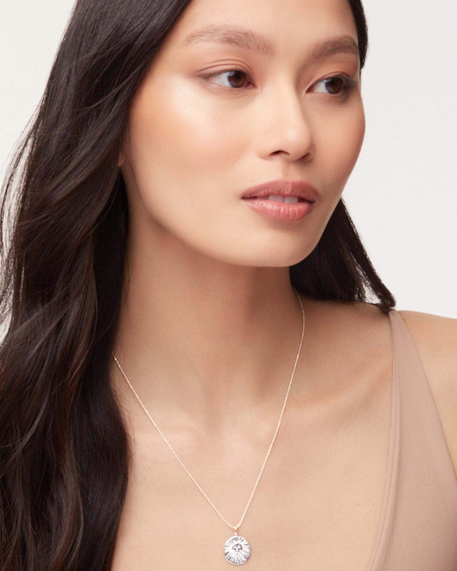 Kendra Scott Sun Coin Charm in Sterling Silver | Metal Product Image