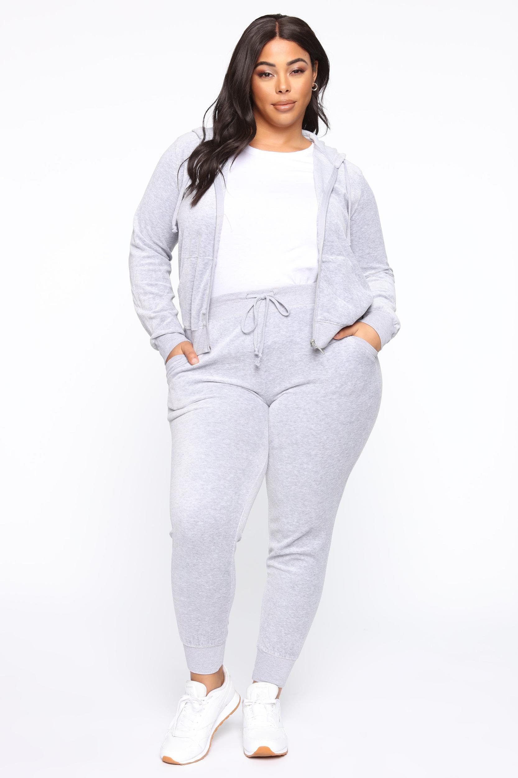 The Original Trendsetter Velour Set - Heather Grey Product Image