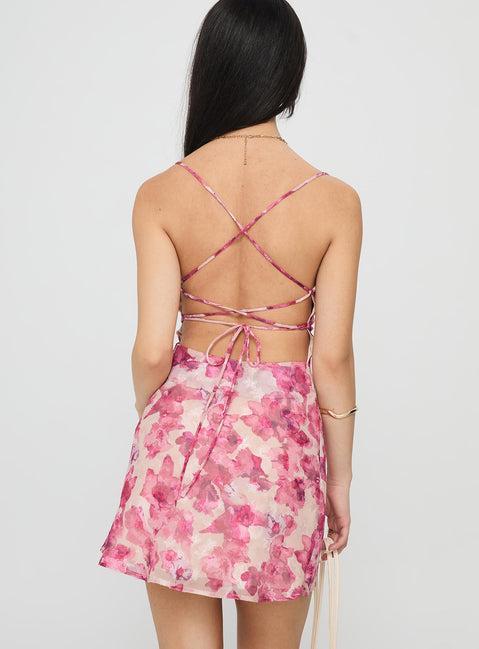 Celena Mini Dress Pink Multi Product Image