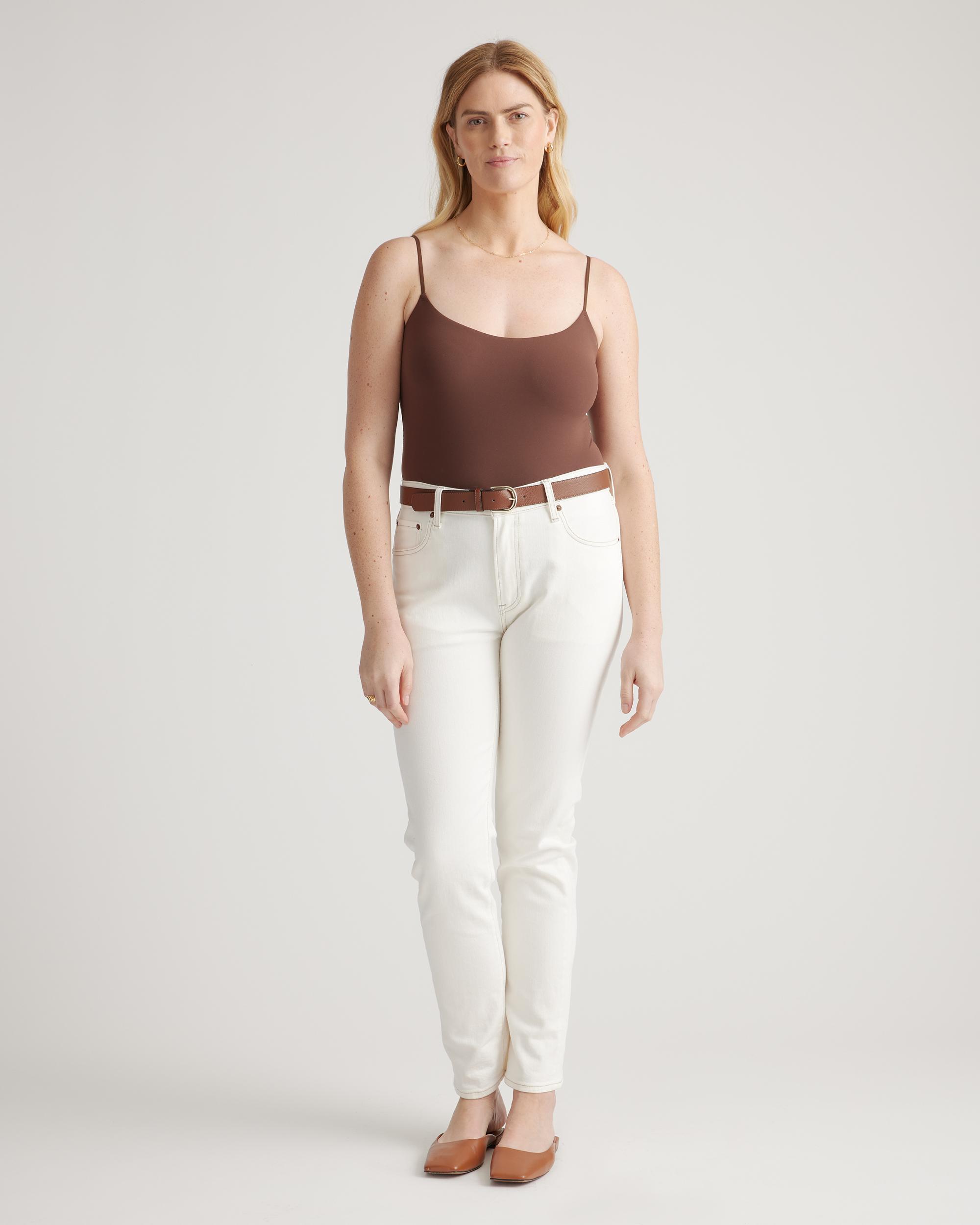 Quince | Women's Second Skin Scoop Neck Cami Bodysuit Nylon/Spandex Product Image