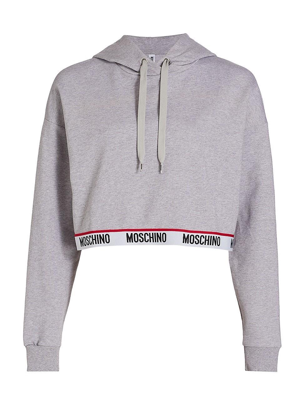 Womens Cropped Core Logo-Hem Hoodie Product Image