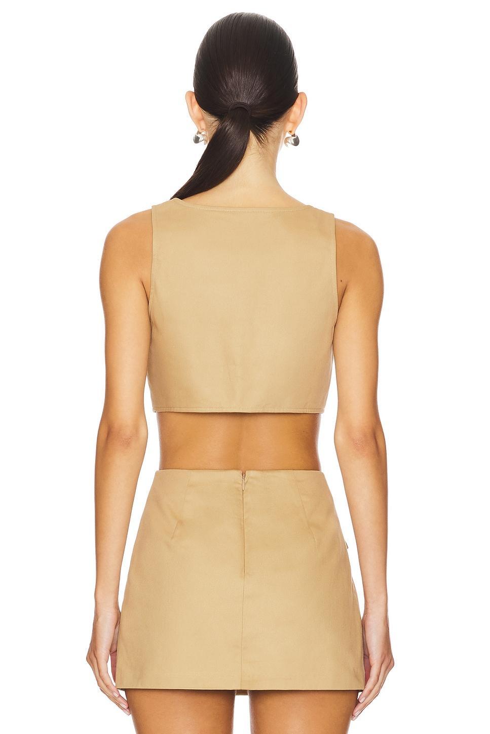 Ethan Cropped Vest Amanda Uprichard Product Image