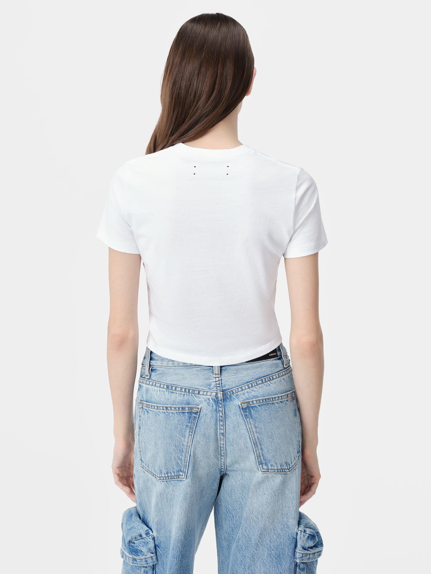 WOMEN - WOMEN'S MA EMBROIDERED BABY TEE - White Female Product Image
