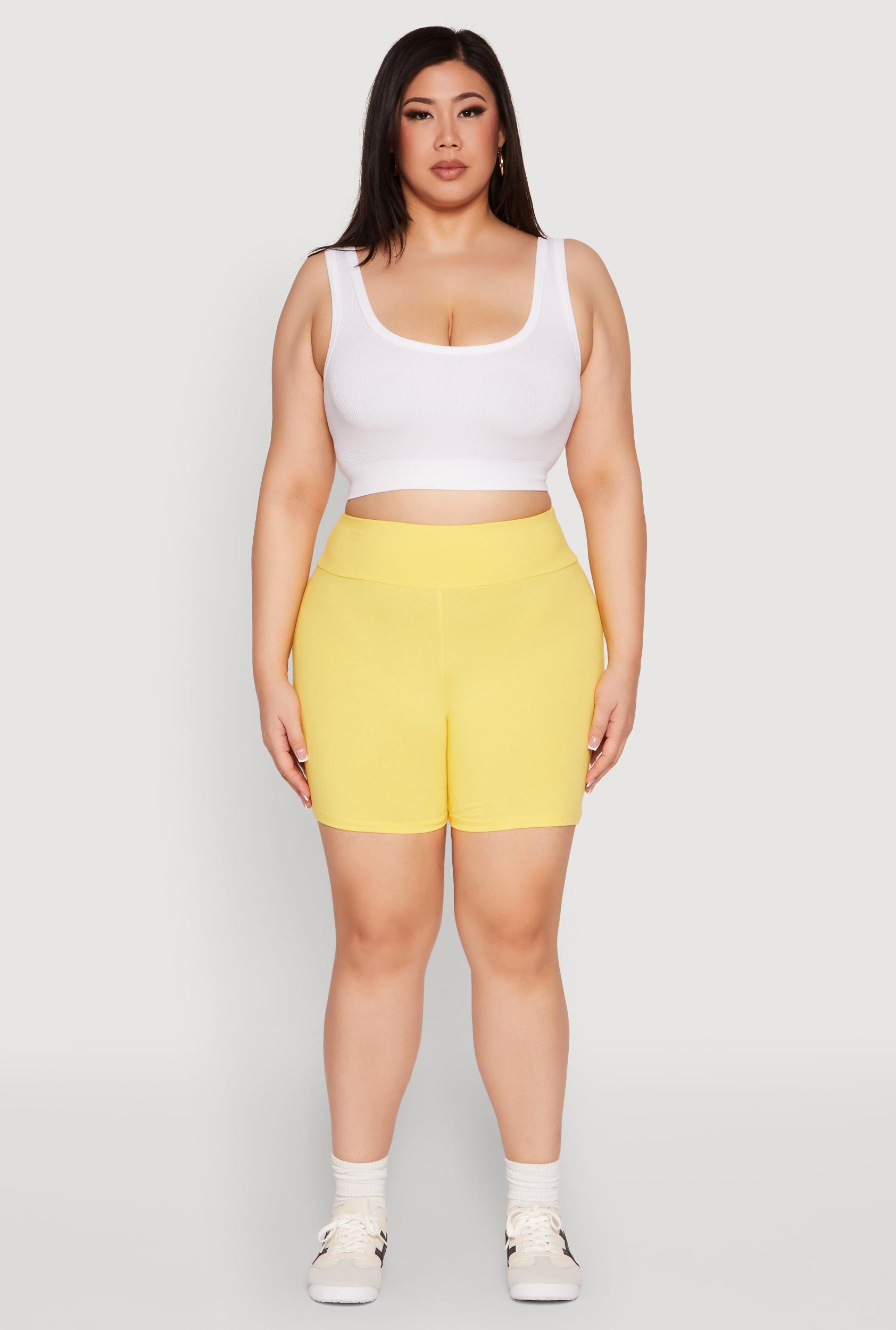 Womens Plus Size Seamless High Waisted Biker Shorts Product Image