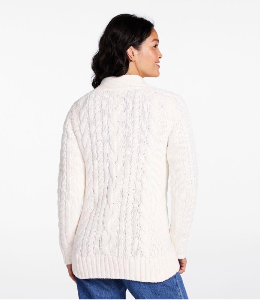 
                            Women's Double L® Cable Sweater, Button-Front Cardigan
                         Product Image