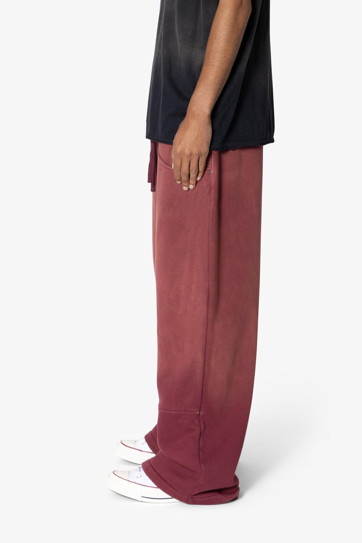 West Double Knee Sweatpants - Red Product Image