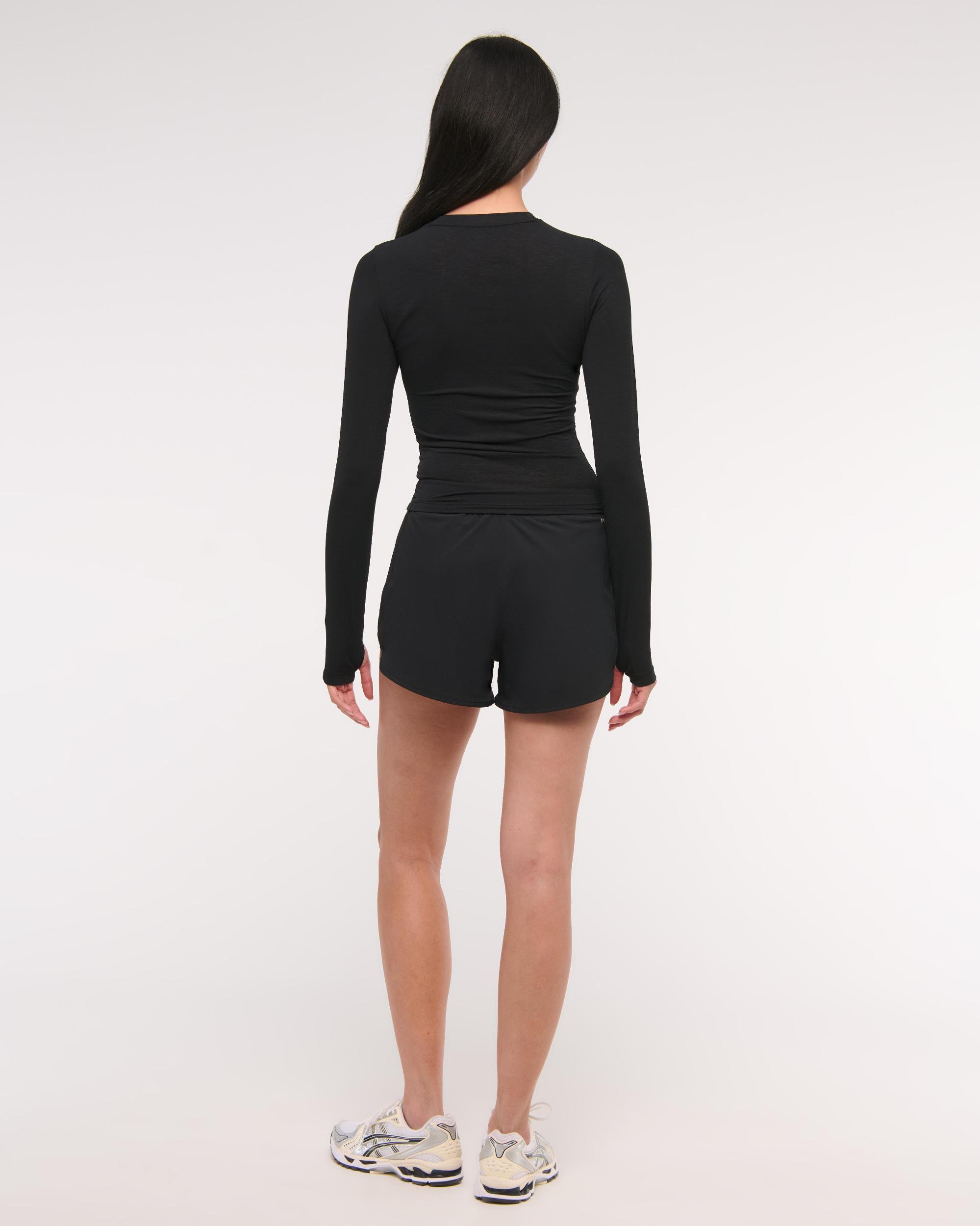 YPB Active Featherweight Long-Sleeve Ruched Tee Product Image