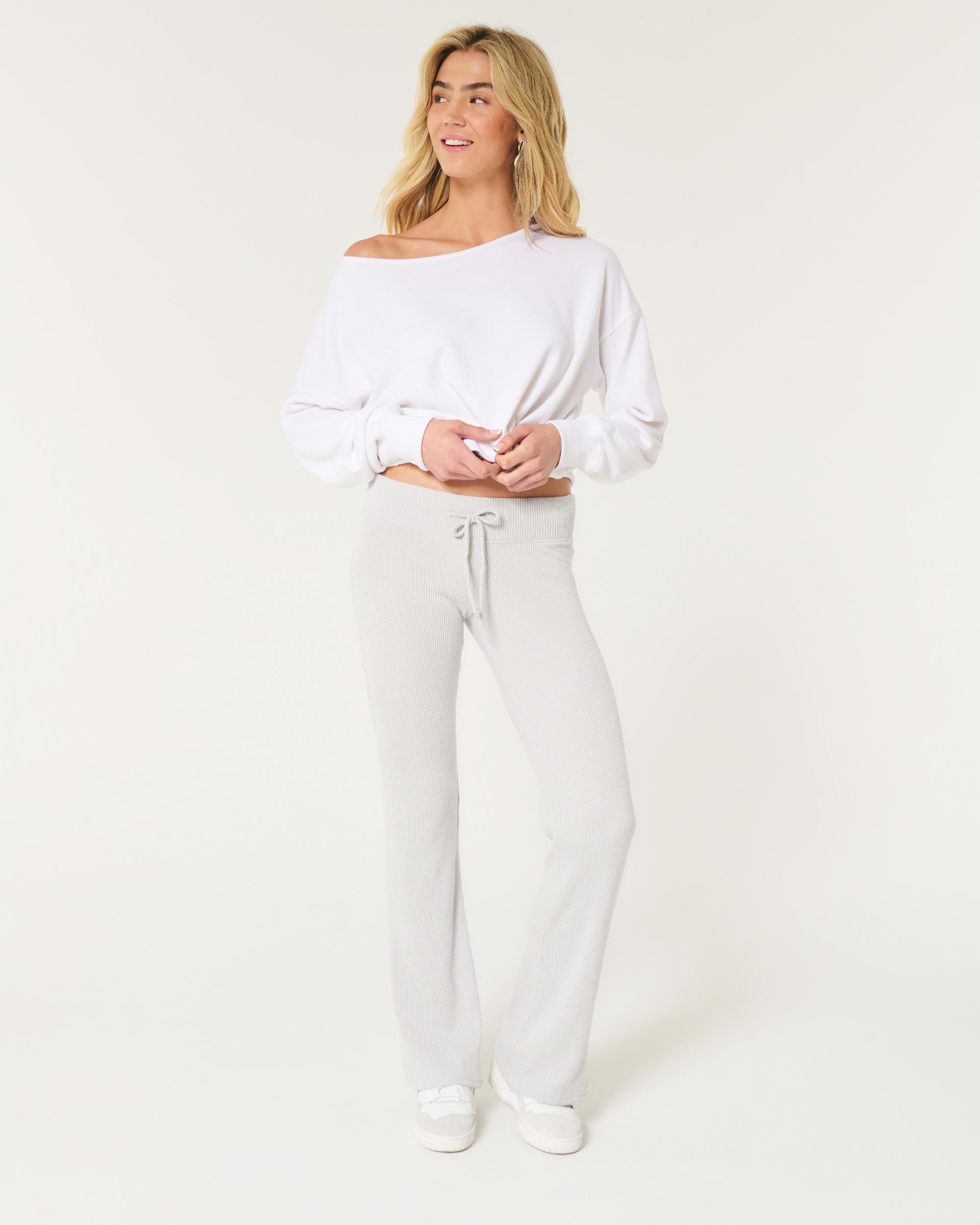 Cozy Ribbed Flare Pants Product Image