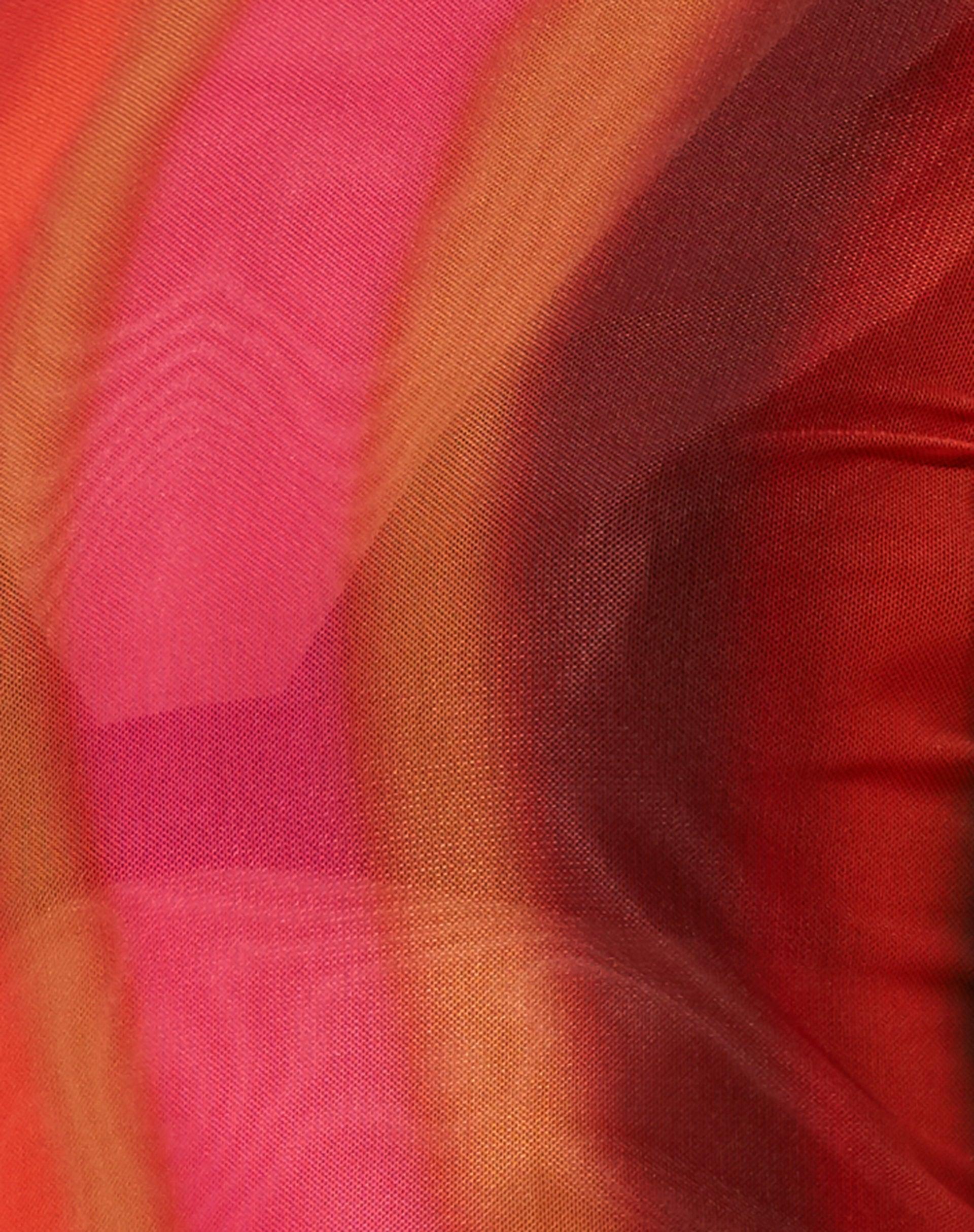 Lathia Crop Top in Solarized Orange and Pink Product Image