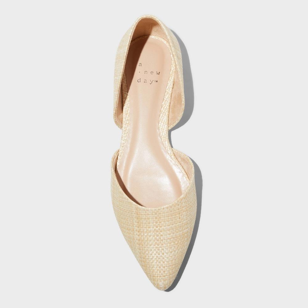 Womens Julie Ballet Flats with Memory Foam Insole - A New Day Black 11: Slip-On, Cushioned, Non-Marking Outsole Width Product Image