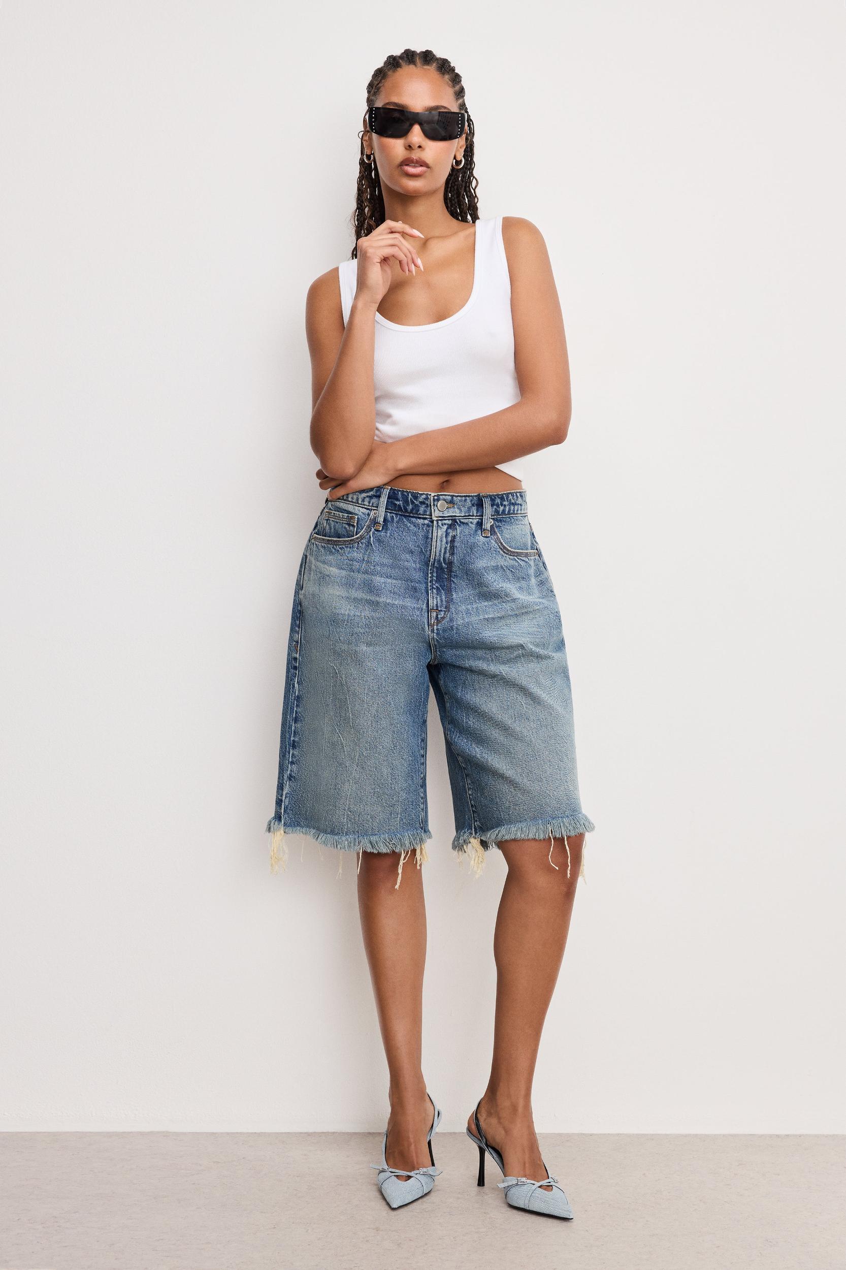 GOOD STANDARD EASE BERMUDA SHORTS | INDIGO808 Product Image