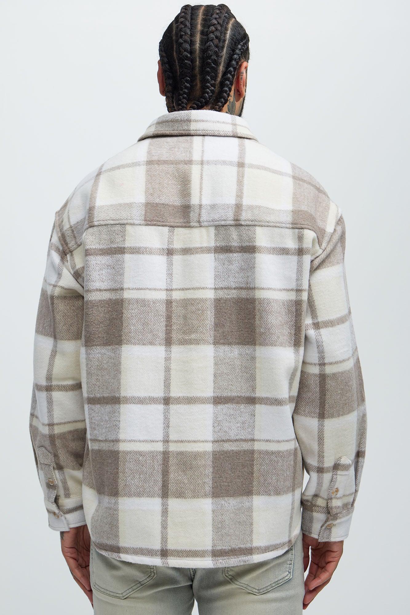 Wanted Plaid Shacket - Cream Product Image