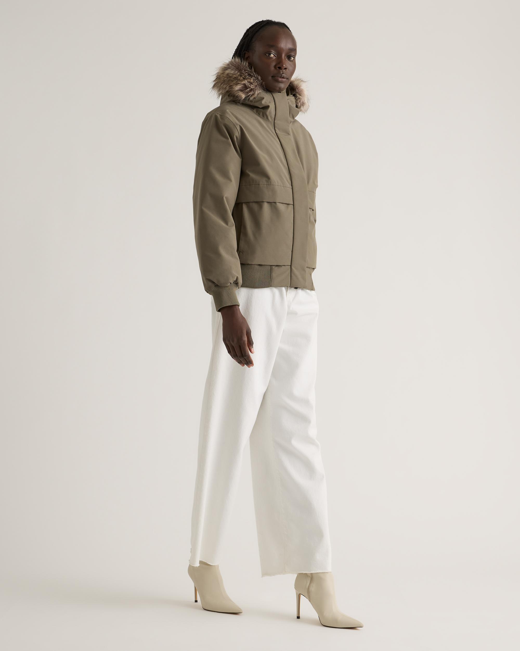Quince | Women's Responsible Down Hooded Short Parka Recycled Polyester Product Image