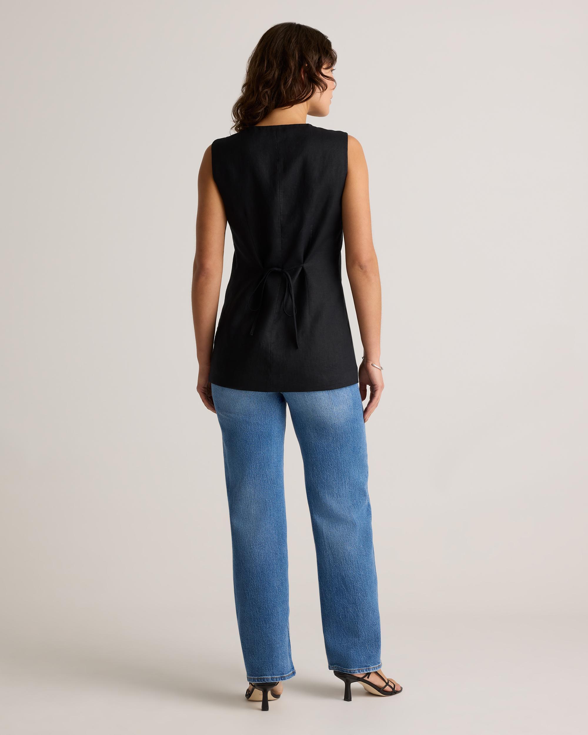Quince | Women's 100% European Linen Longline Vest Product Image
