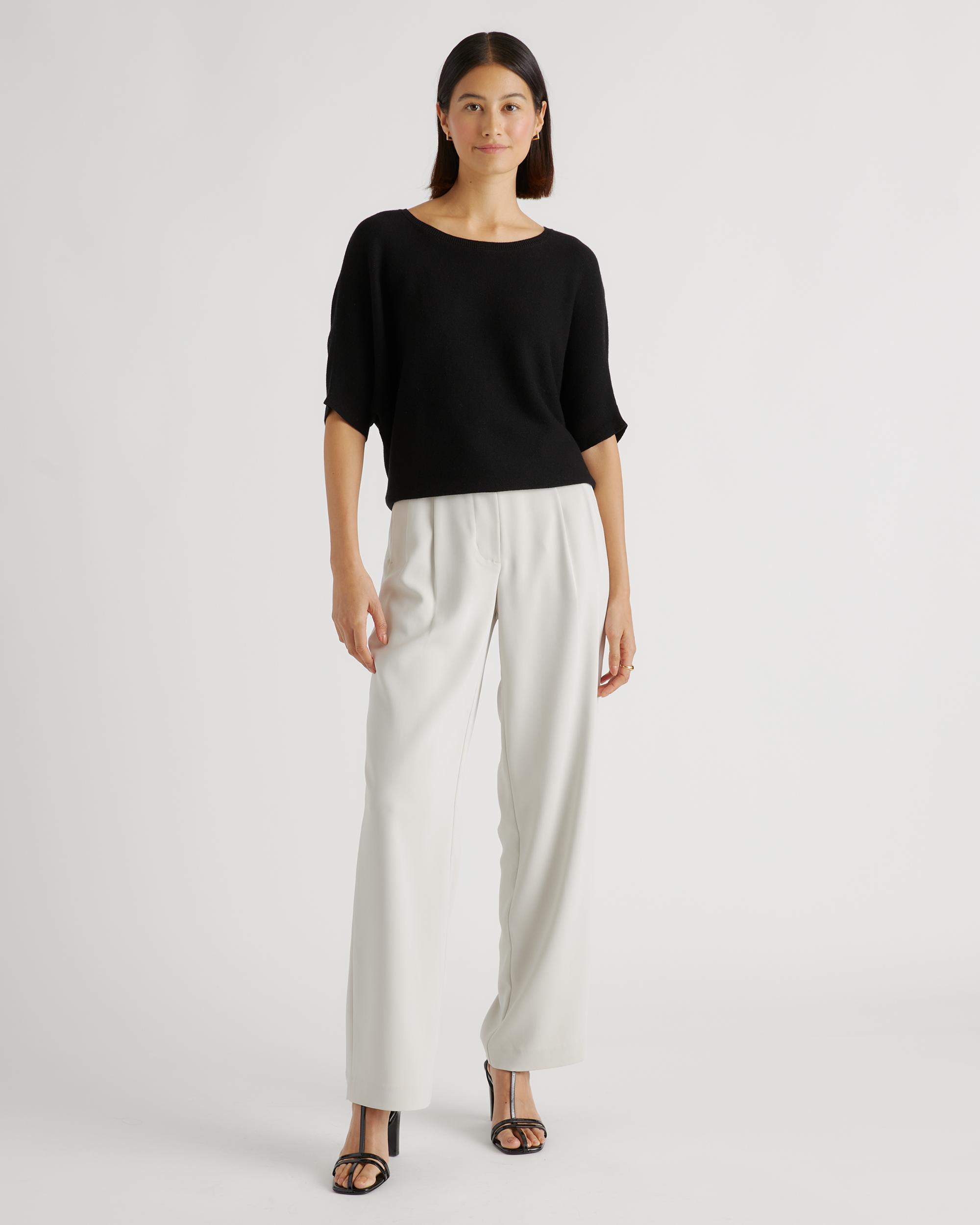 Quince | Women's Lightweight Cotton Cashmere Link-Stitch Dolman Sweater Size XS Product Image