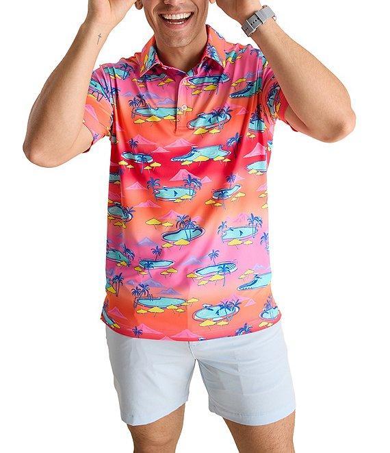 Chubbies Offsite '24 Short Sleeve Printed Peformance Polo Shirt Product Image