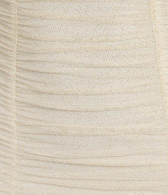 City Vibe Glitter Mesh Keyhole Long Sleeve Dress Product Image