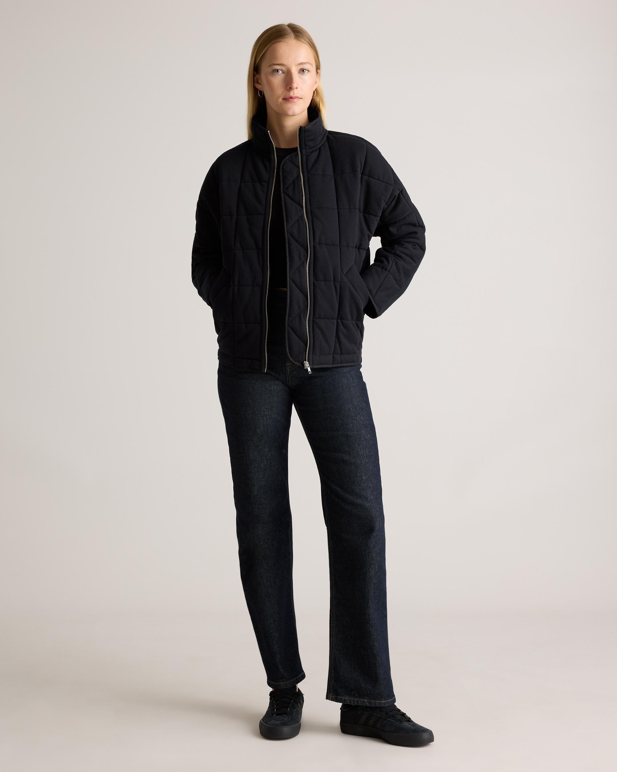 Quince | Women's Quilted Knit Jacket Size XS, Organic Cotton Product Image