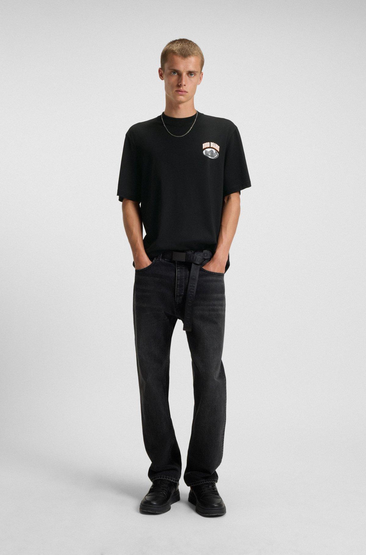 Cotton jersey T-shirt with mixed-print logo Product Image