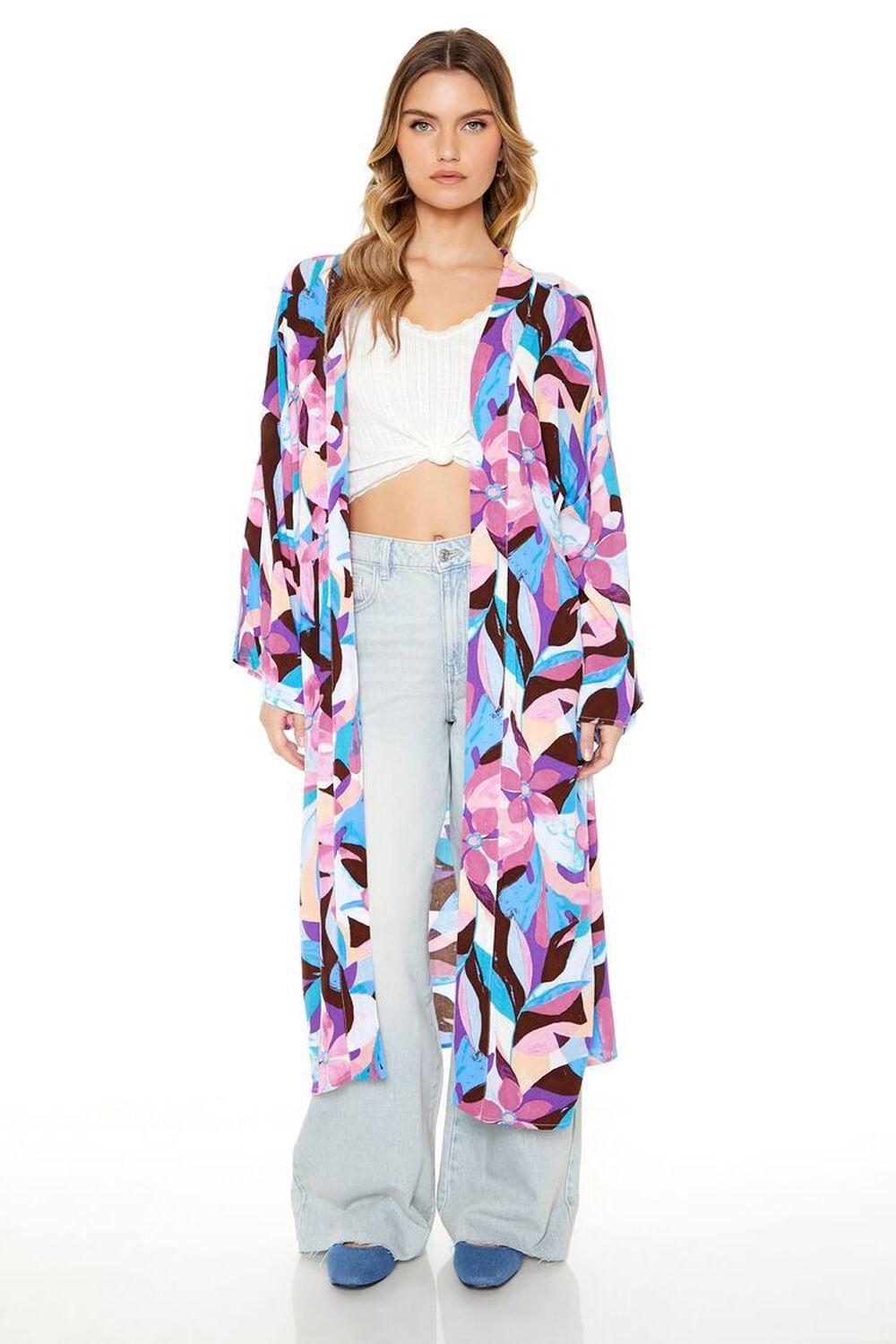 Geo Print Open-Front Kimono | Forever 21 Product Image