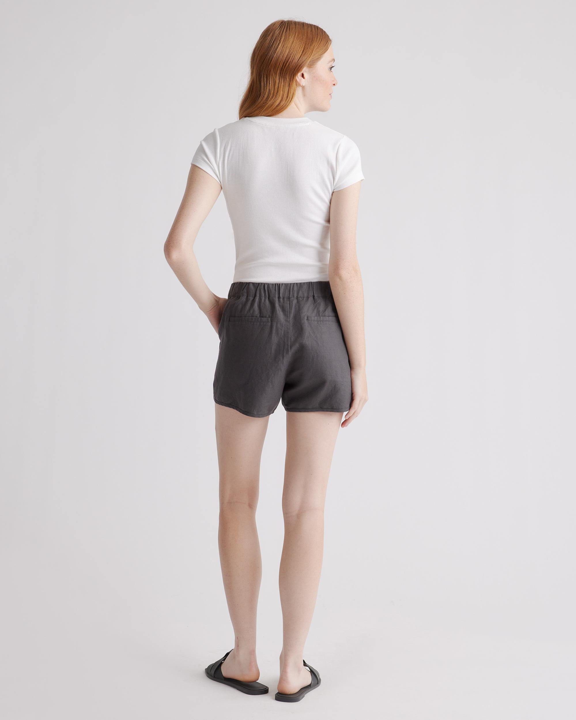 Quince | Women's Cotton Linen Twill Pull On Shorts Size XS, Organic Cotton Product Image