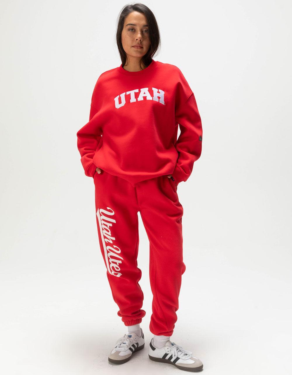 HYPE AND VICE University of Utah Womens Crewneck Sweatshirt Product Image