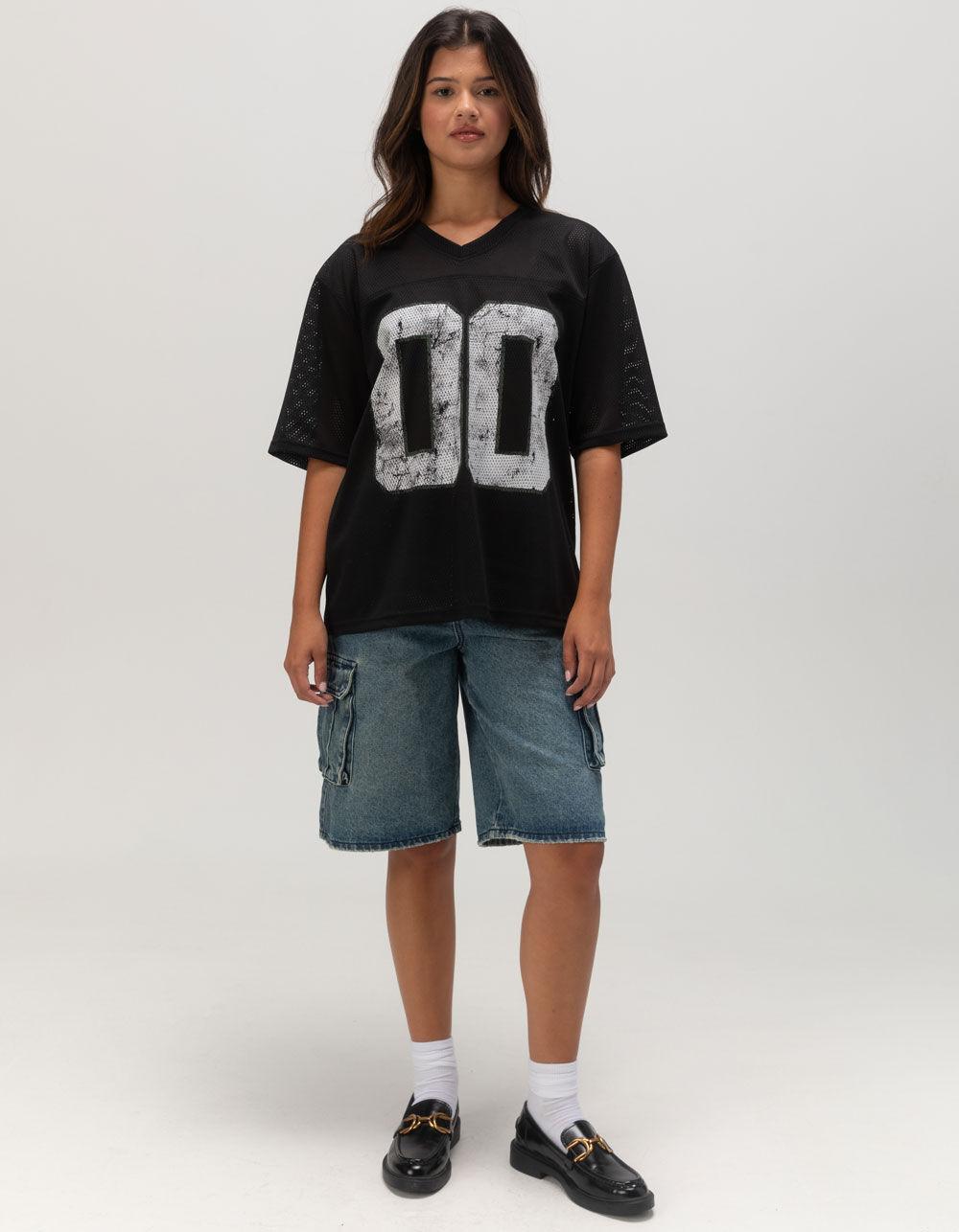 RSQ Mesh Boxy Football Jersey - BLACK Product Image
