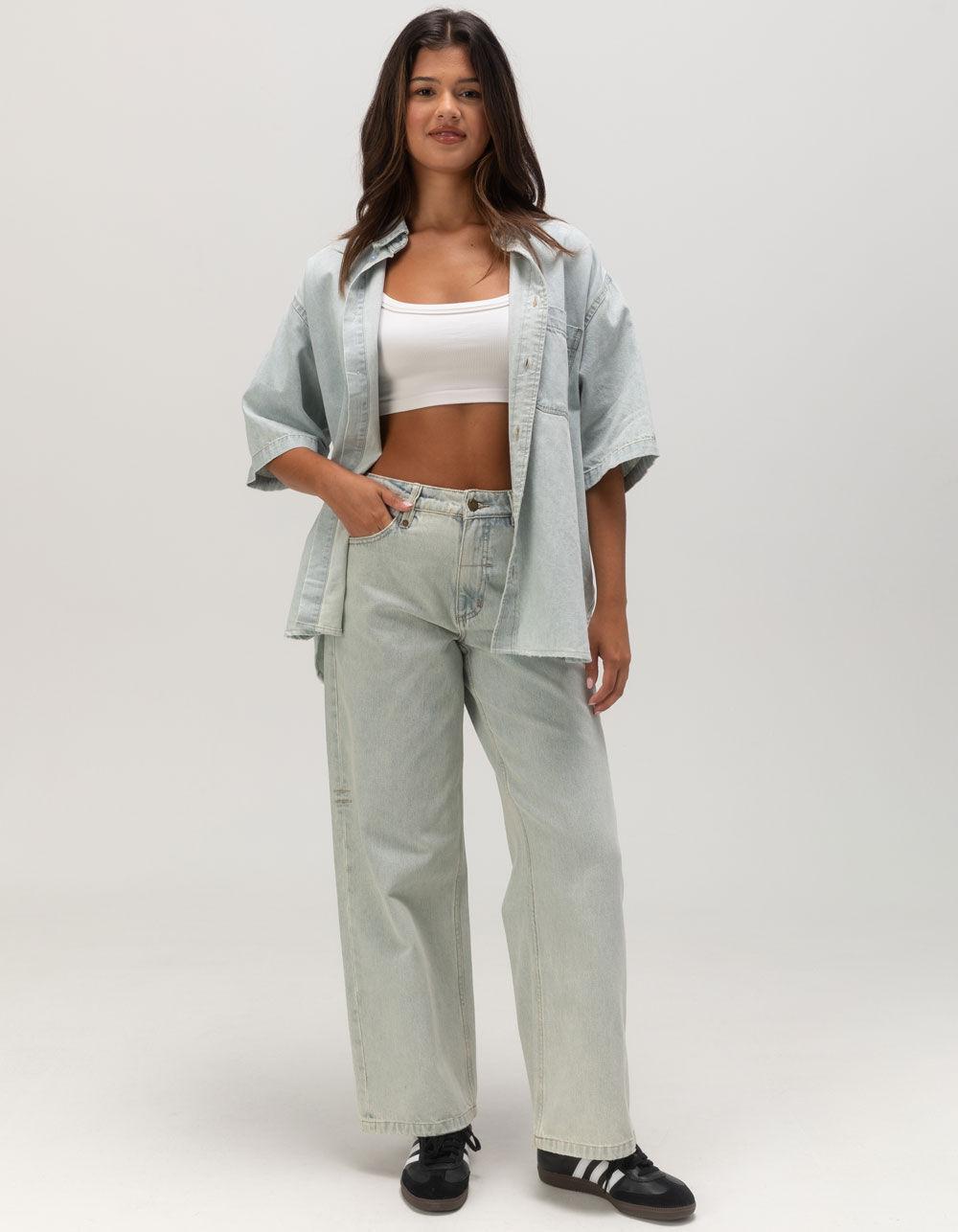 THRILLS Darian Womens Denim Shirt - DENIM Product Image