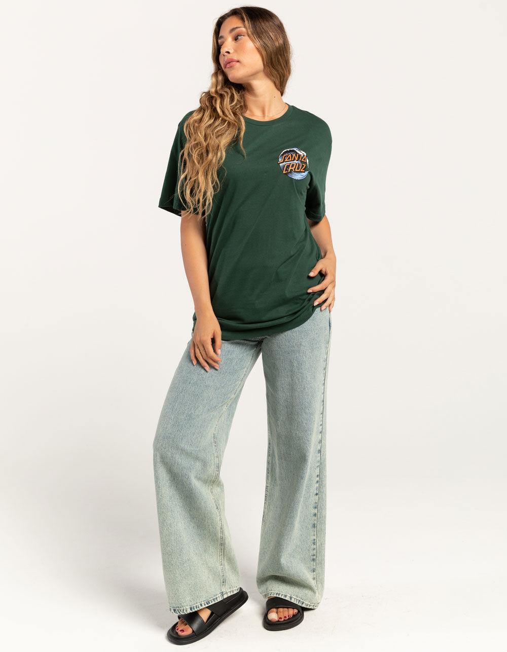 SANTA CRUZ Wave Dot Womens Boyfriend Tee - FOREST Product Image