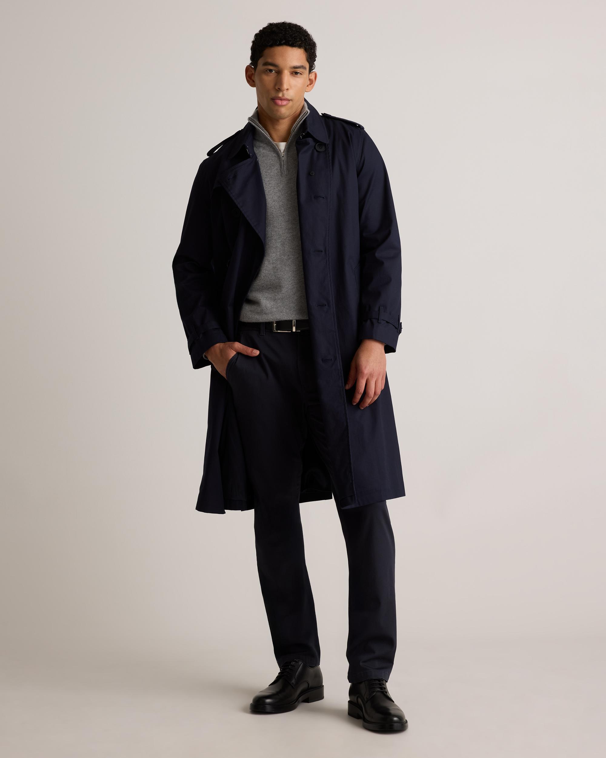 Quince | Men's Mongolian Cashmere Quarter Zip Sweater Product Image