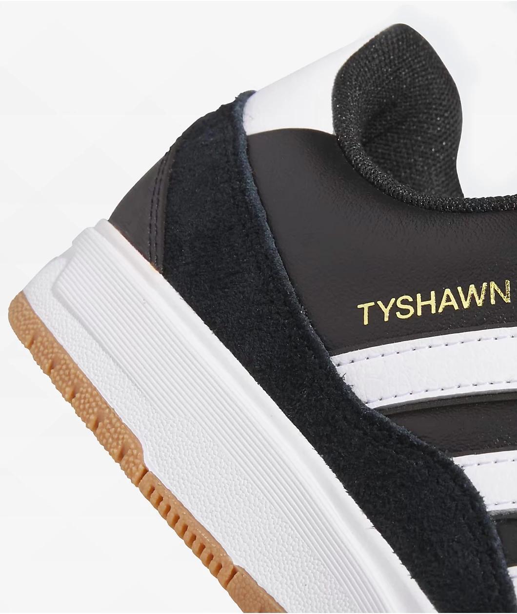adidas Tyshawn II Core Black, Cloud White, & Gum Skate Shoes Product Image
