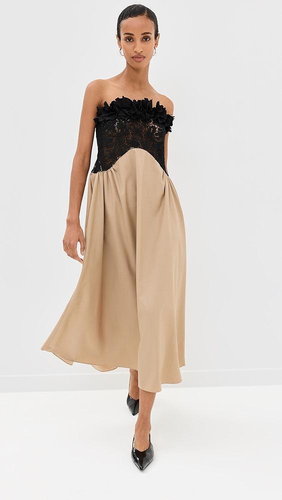 Kika Vargas Camel Light Wool Nelida Dress | Shopbop Product Image