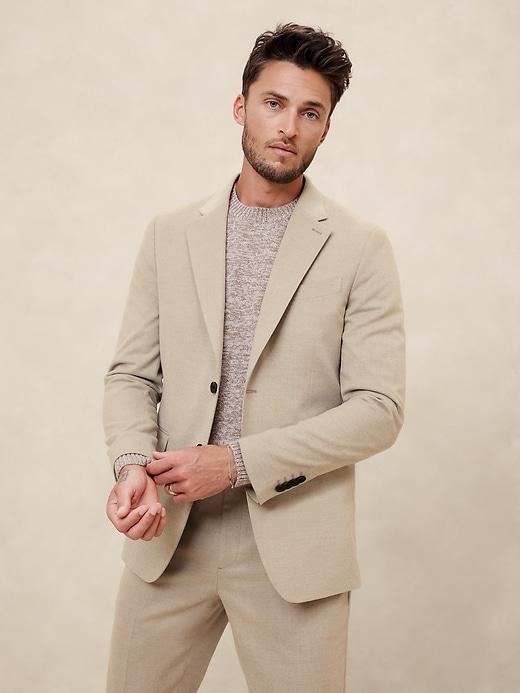Tailored-Fit Flannel Suit Jacket Product Image