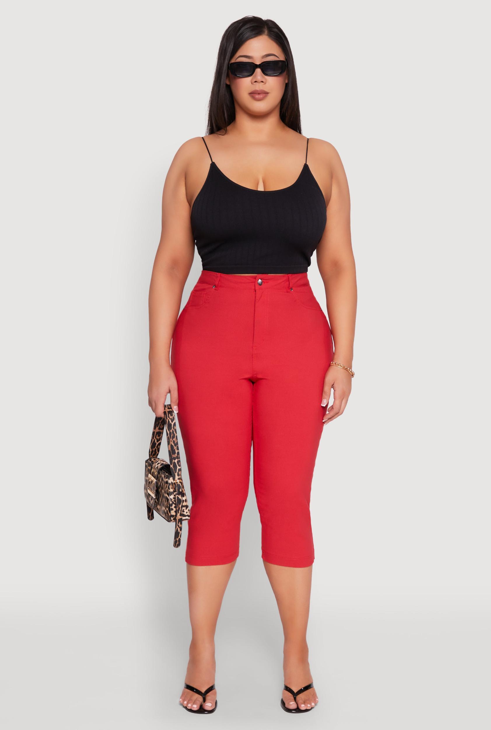 Womens Plus Size Hyperstretch Capri Pants Product Image
