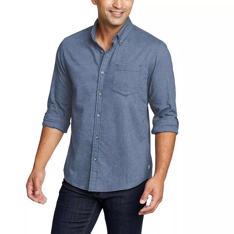 Men's Eddie Bauer Field Flannel Button-Down Shirt, Size: Medium, Loden Product Image