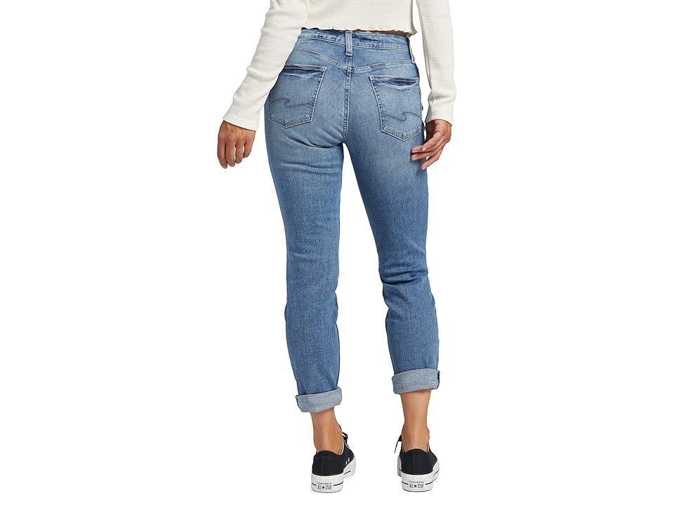 Silver Jeans Co. Boyfriend Mid-Rise Slim Leg Jeans L27101CAA209 (Indigo) Women's Jeans Product Image