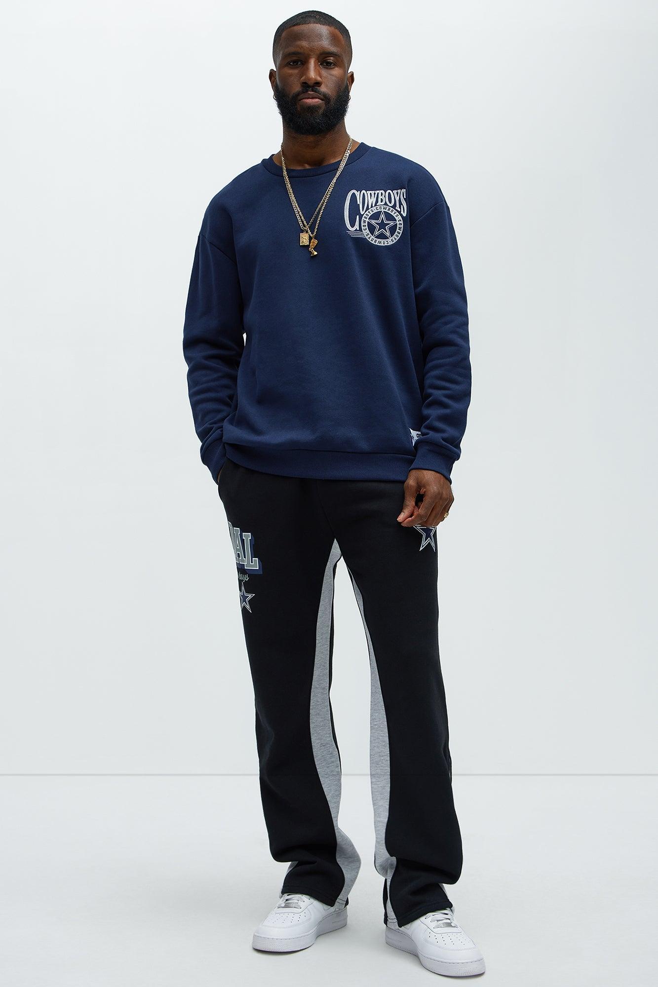 Cowboys Crew Neck Sweatshirt - Navy Male Product Image