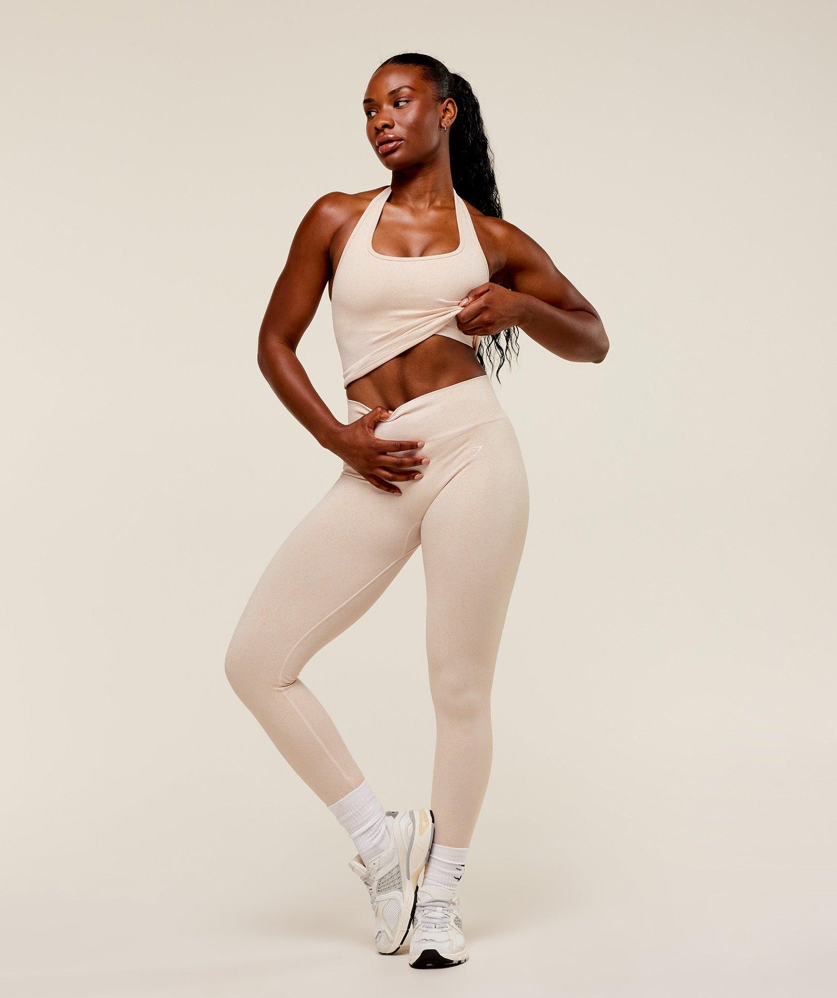 Gymshark Adapt Fleck x Whitney Tank With Shelf - Coconut White Female Product Image