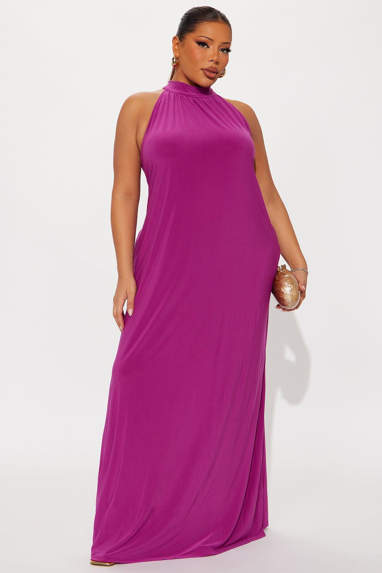 Irina Flowy Maxi Dress - Magenta Product Image